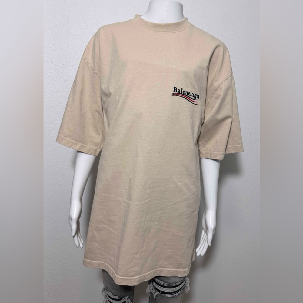 Balenciaga Campaign Logo Embroidered T-shirt - Picture 2 of 14